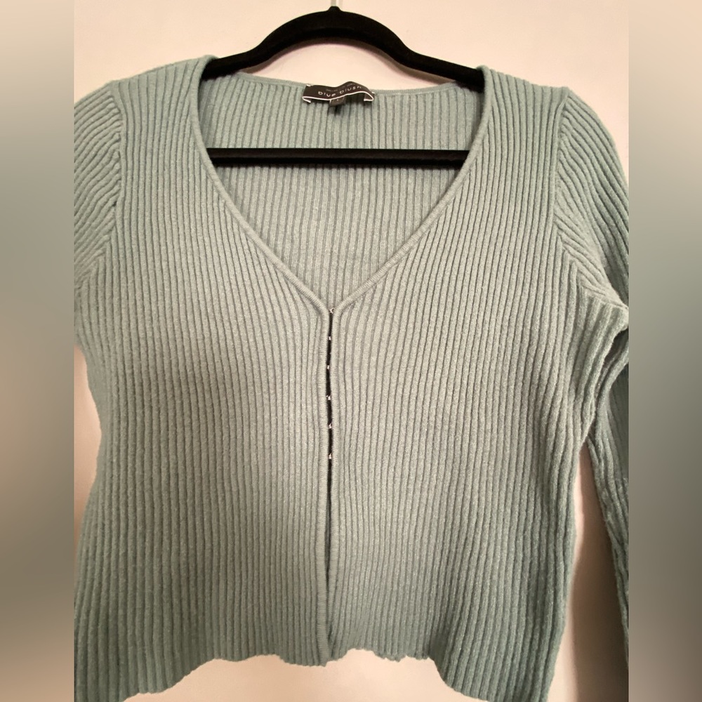 Blue Blush Sweater Size L Color Green - Picture 5 of 8
